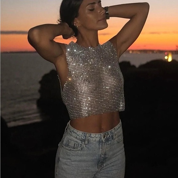 Zara Rhinestone Chic Top - Picture 7 of 7